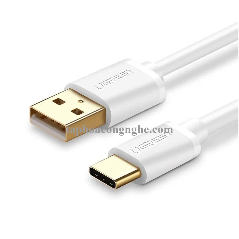 Ugreen 50389 0.5M màu Trắng Cáp USB TypeC sang USB 2.0 Cáp dẹt US141 30050389